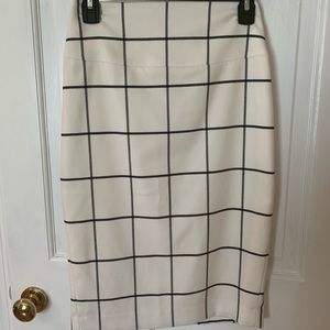 Express plaid high waisted pencil skirt